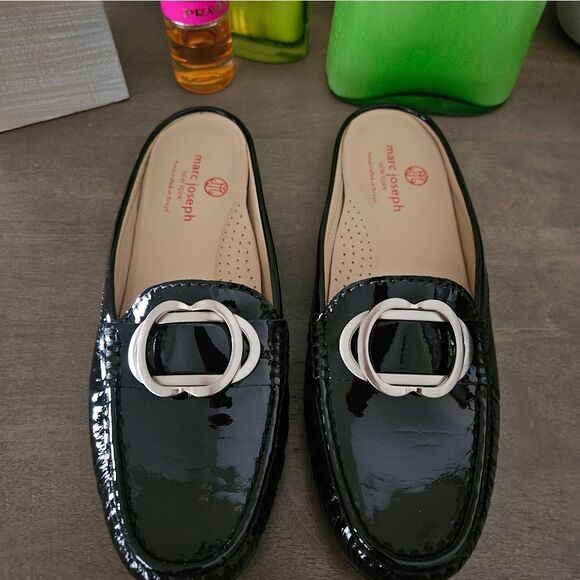 Black Designer Flat Loafers. - Picture 4 of 8